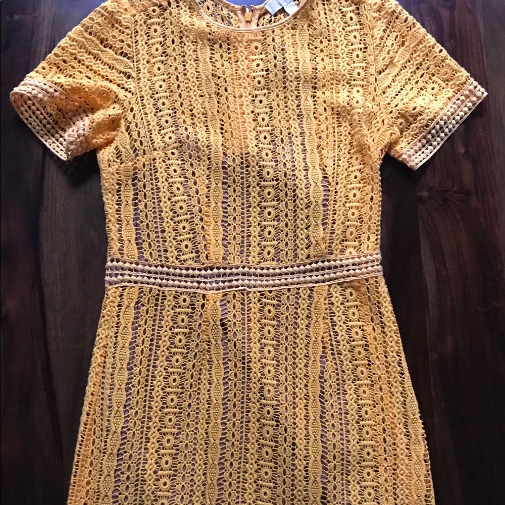 Yellow Crochet Dress